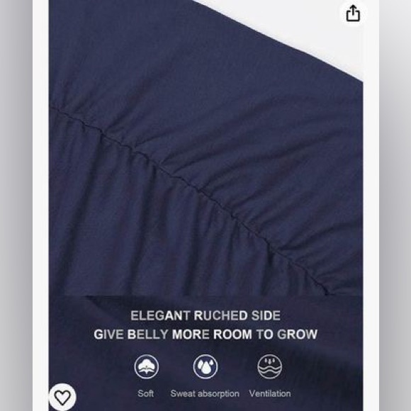 Navy blue maternity dress - Picture 3 of 12